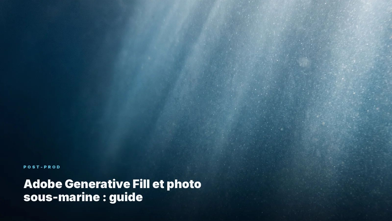 Adobe Generative Fill and underwater photography: a guide