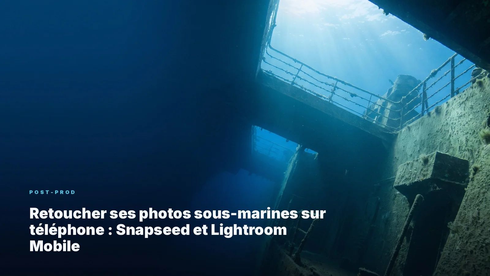 Retoucher ses photos sous-marines sur téléphone : Snapseed et Lightroom Mobile