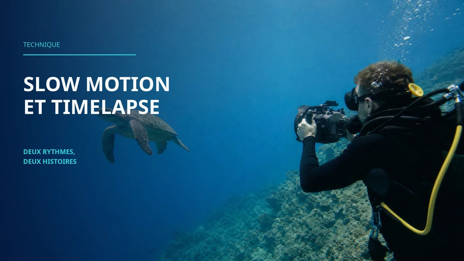 Slow motion et timelapse sous l'eau : deux rythmes, deux histoires