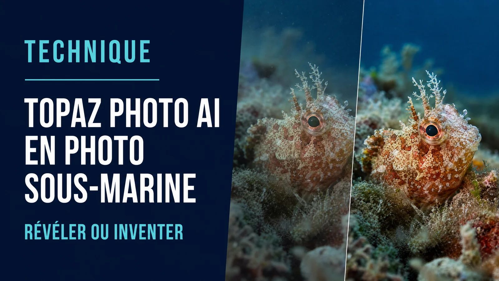 Topaz Photo AI in onderwaterfotografie: onthullen of verzinnen