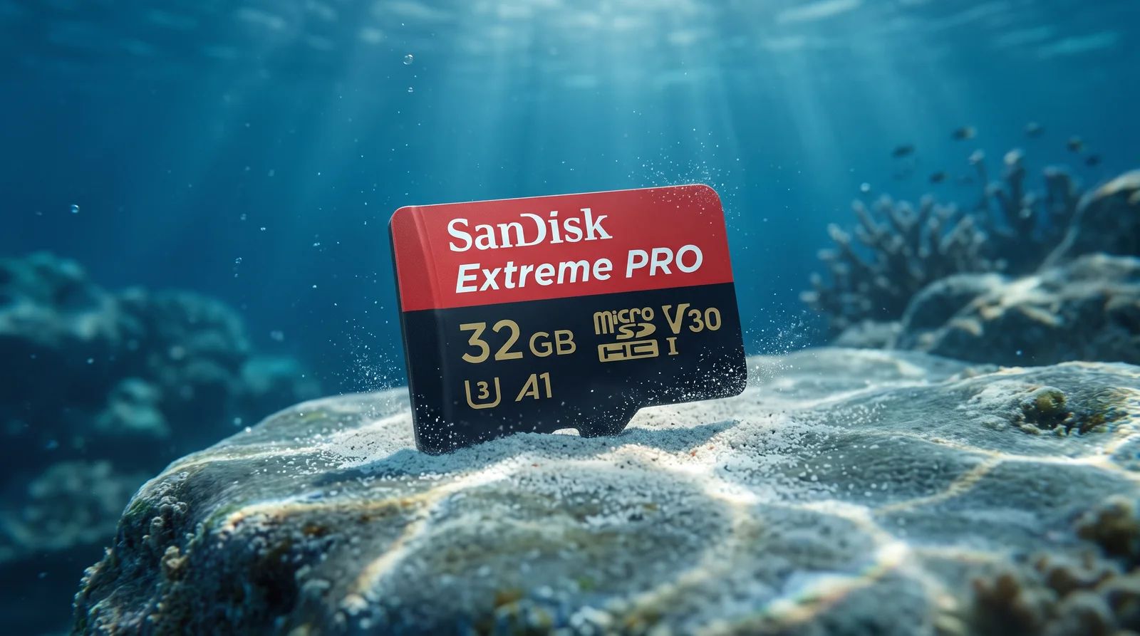 SanDisk Extreme PRO microSDXC UHS-I: Performance and reliability for underwater video.