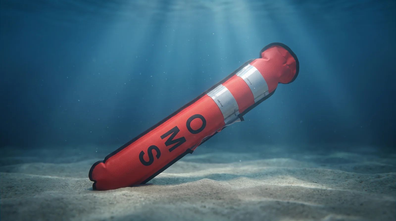 OMS parachute voor veiligheidsstop-nylon met ventiel van 1 meter. Gesloten. OMS TEK: test, zichtbaarheid en beoordeling van het DSMB-parachute (2026).