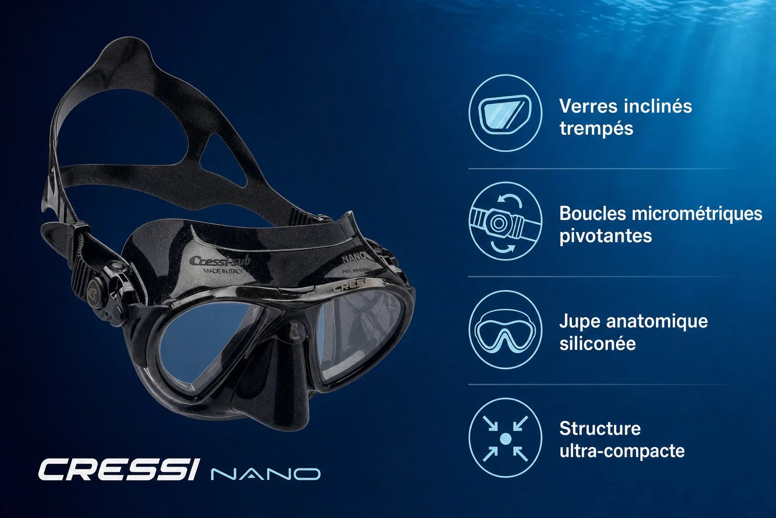 Masque Cressi Nano : Analyse technique, scores et évaluation pour l'apnée et la chasse sous-marine