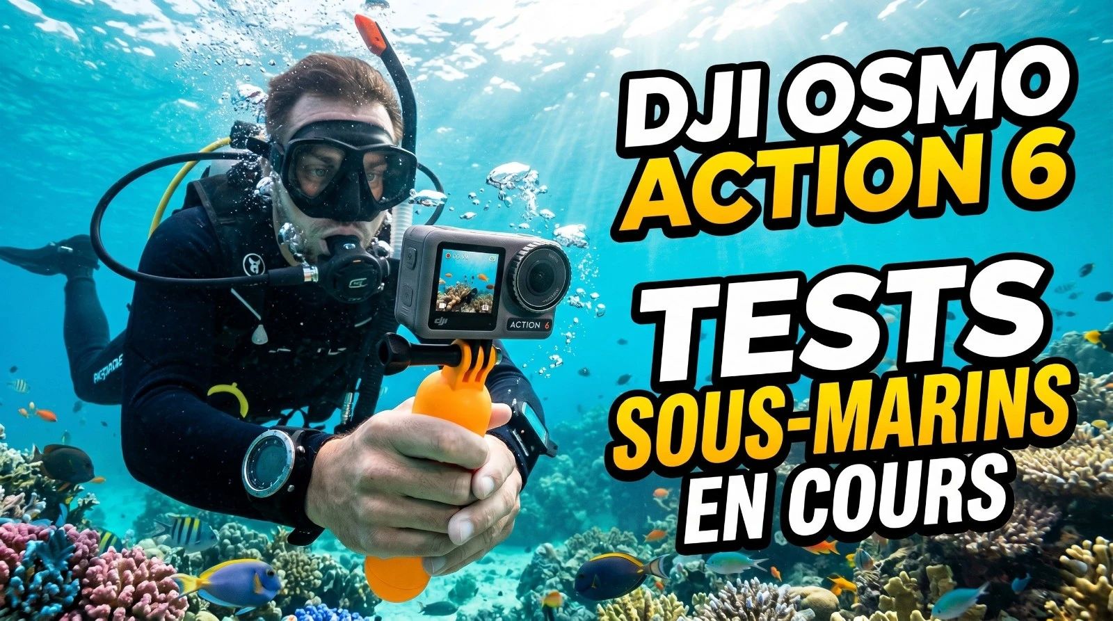 DJI Osmo Action 6 en plongée : capteur carré et couleur auto