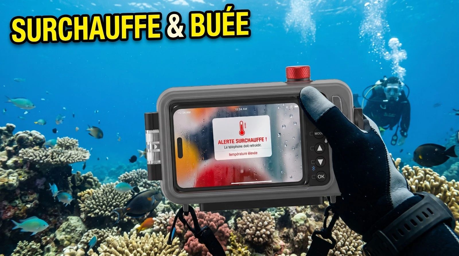 Surchauffe et buée du smartphone sous l'eau : la physique du caisson