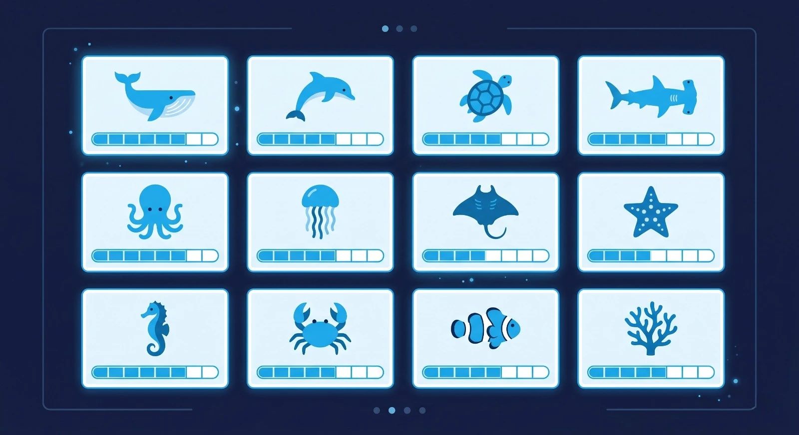 Calendrier espèces sous-marines par destination