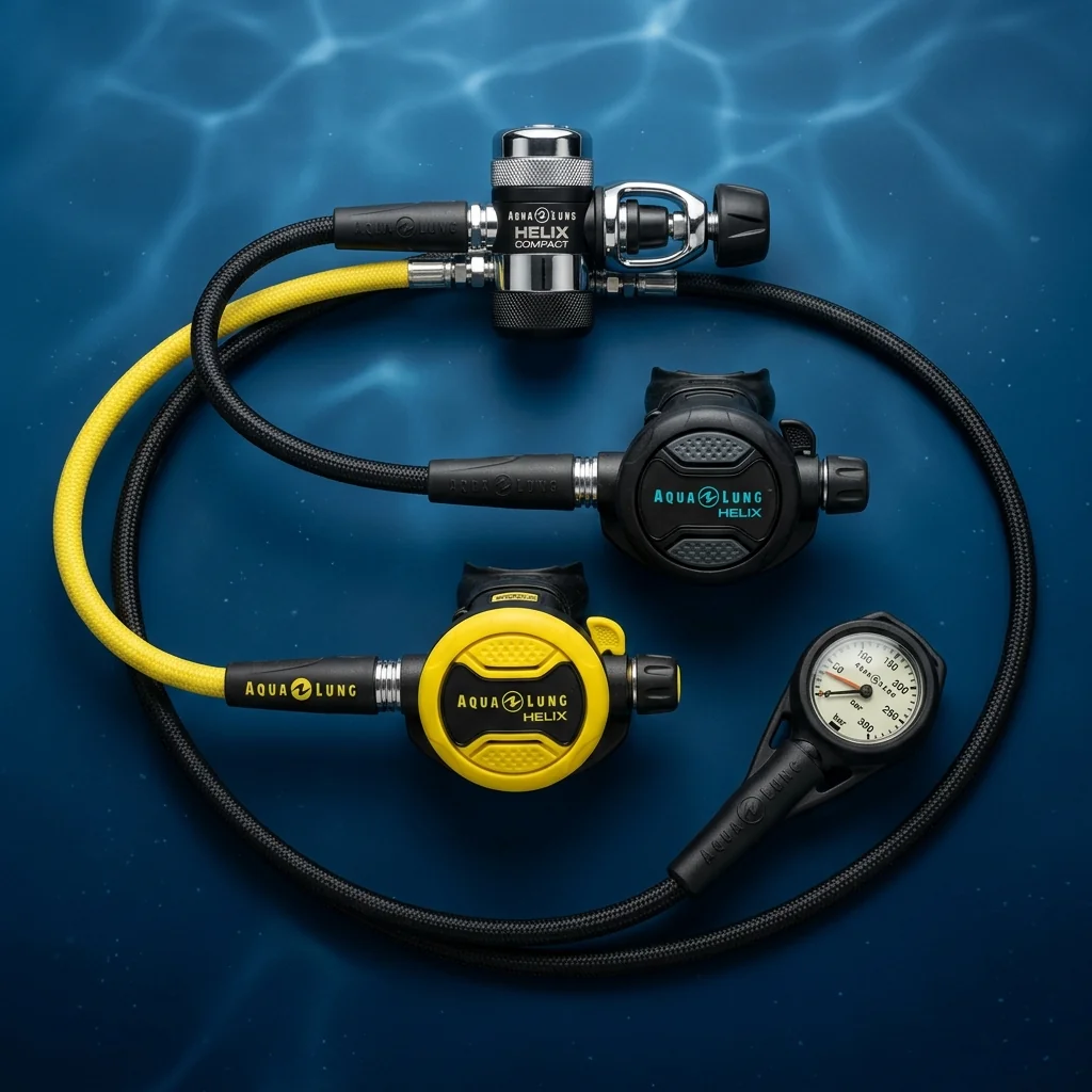 Visuel Aqualung Aqualung Helix Compact + octopus + manomètre + sacoche