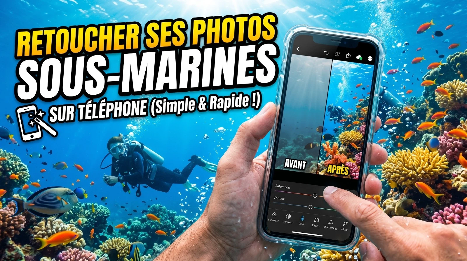 Onderwaterfoto's bewerken op je telefoon: Snapseed en Lightroom Mobile
