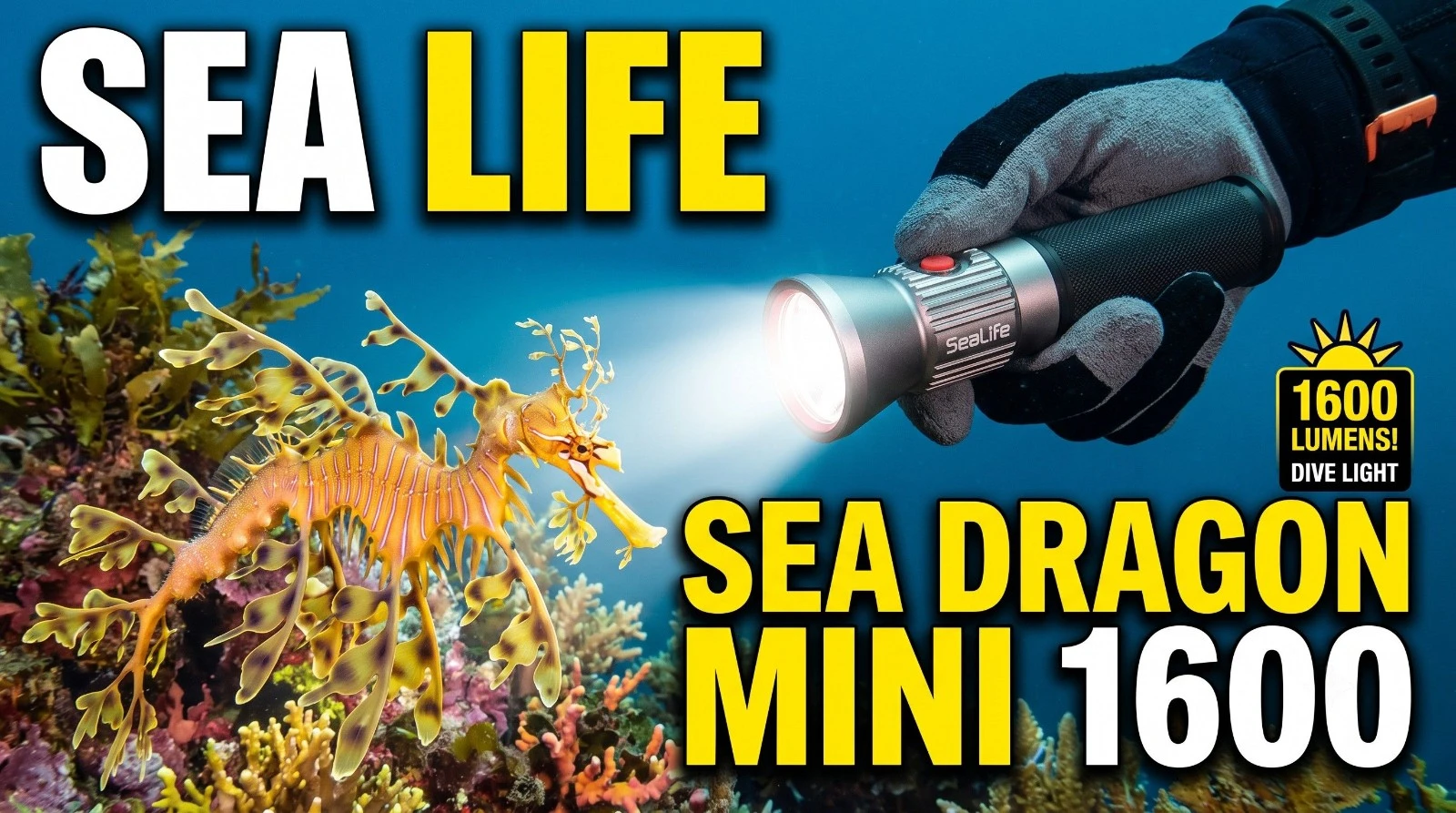 SeaLife Sea Dragon Mini 1600: 400 lumen meer, nog nauwere bundel