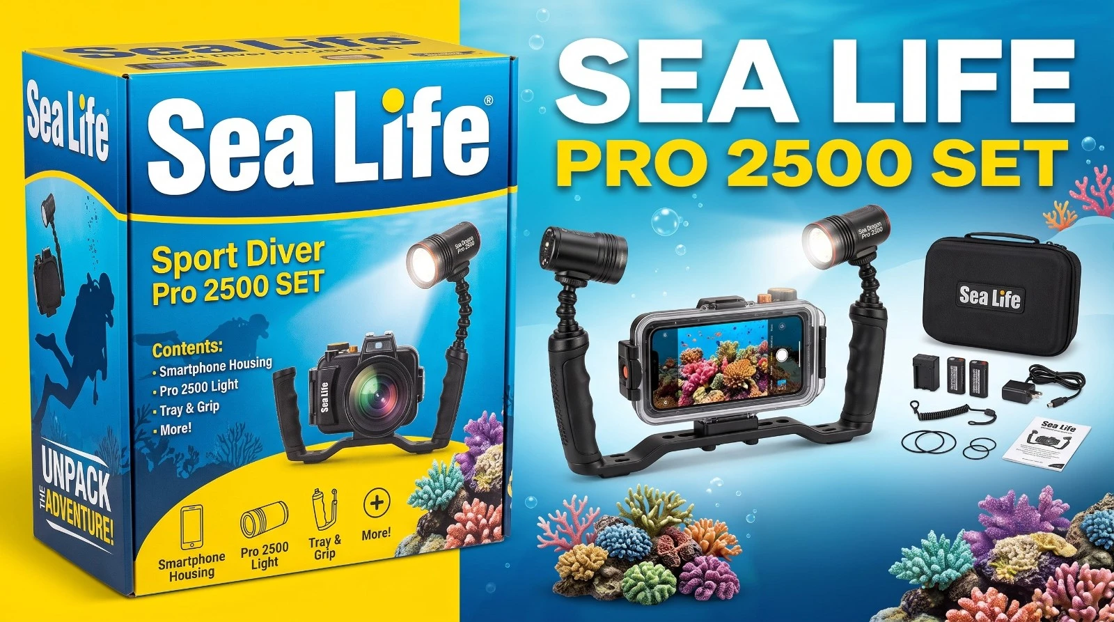 SeaLife SportDiver Pro 2500 Set: wanneer continu licht alles verandert