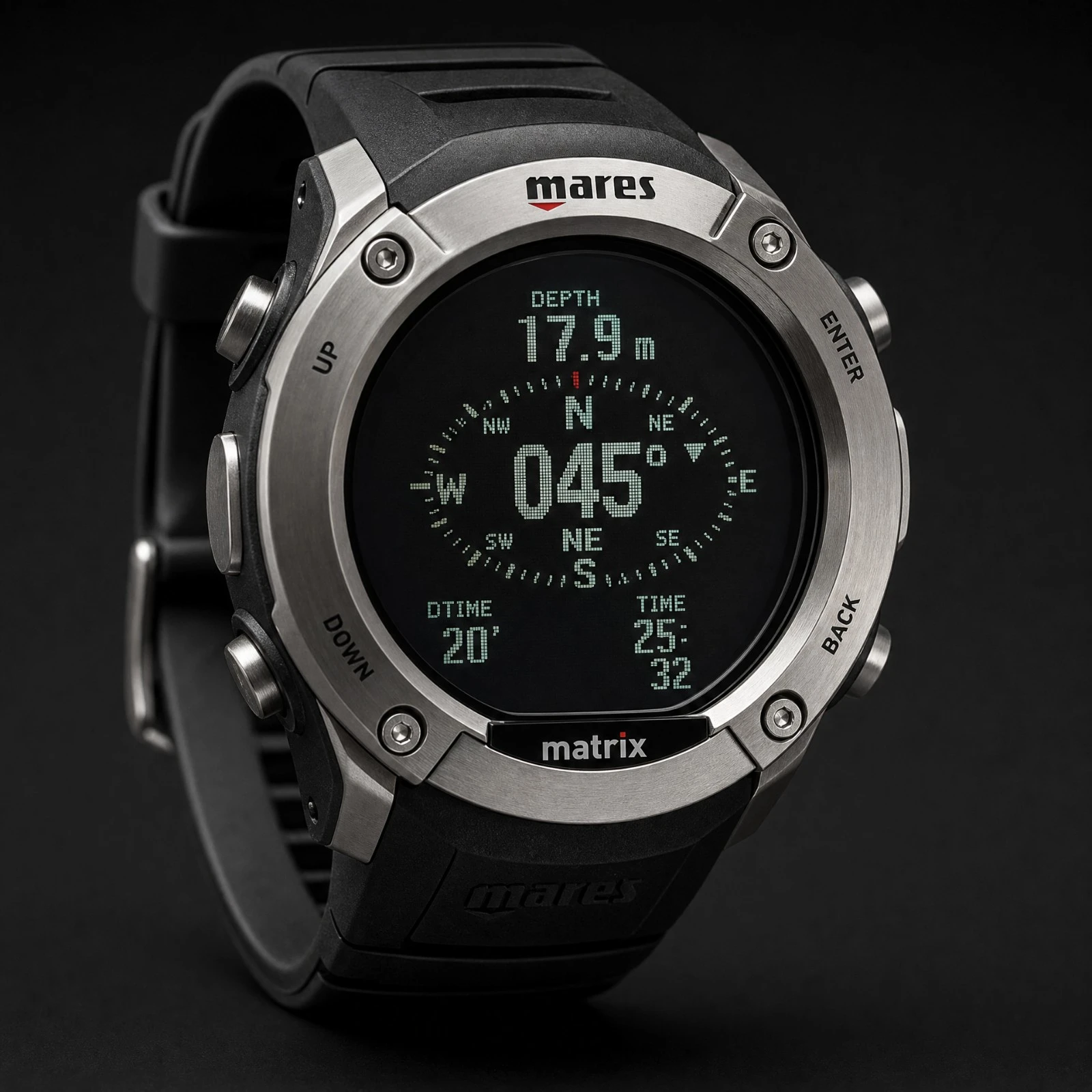 Mares Matrix Test: The matrix display serving navigation.