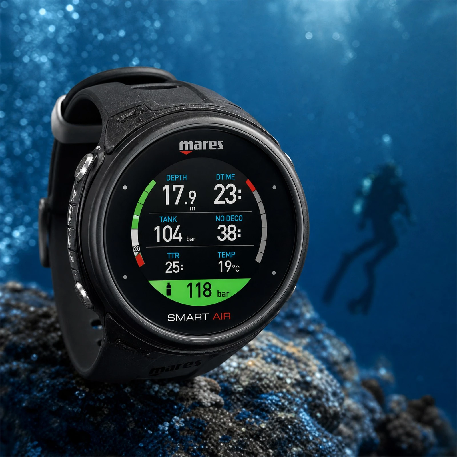 Mares Smart Air Test: The leisure smartwatch with air management features.