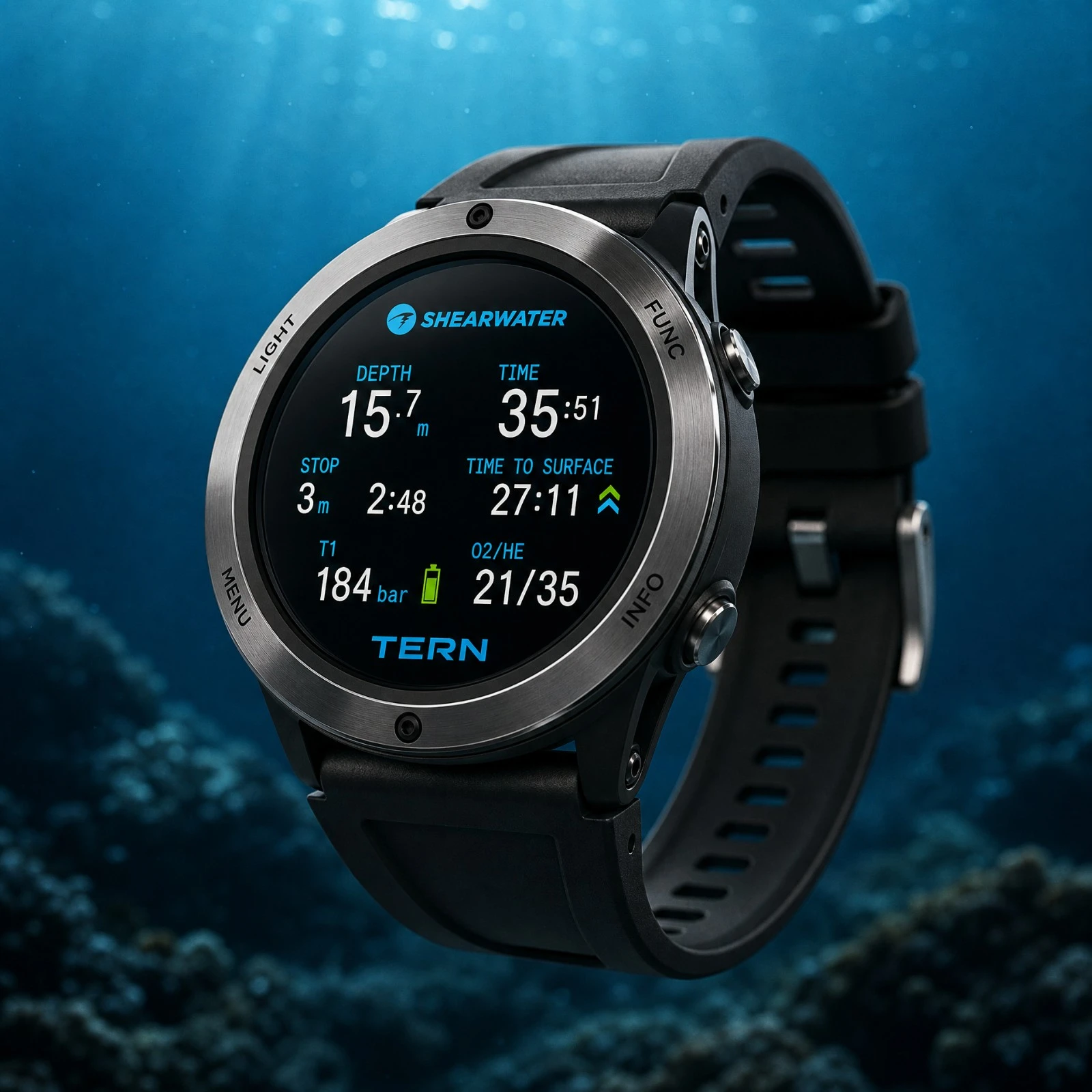 Test van de Shearwater Tern TX: Uitstekend AMOLED-scherm om je pols?