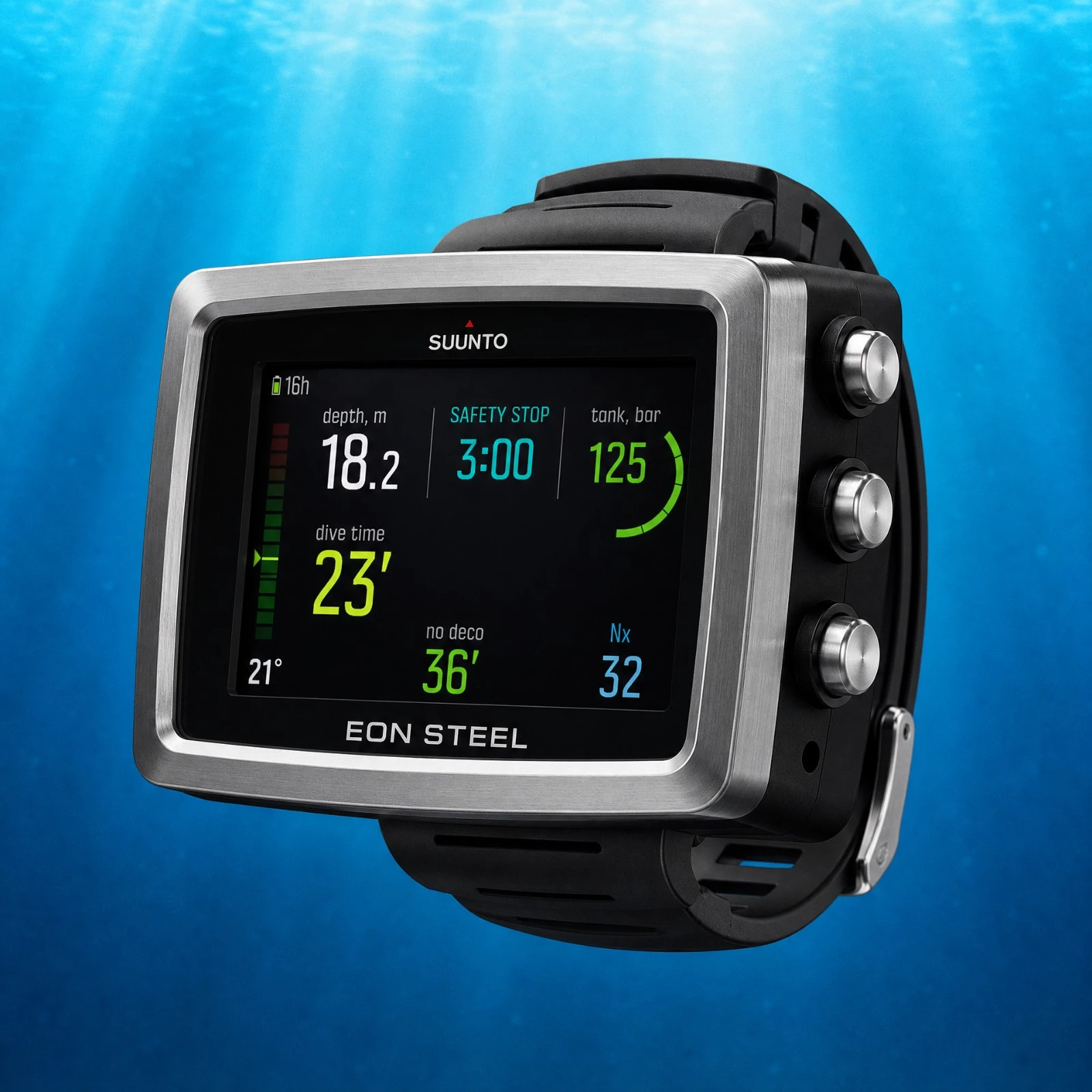Test van de Suunto EON Steel Black: De ultieme duikcomputer onder de loep.